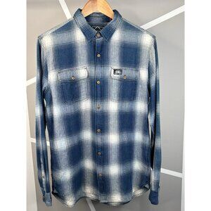 NWT Superdry Vintage Trailsman Flannel Shirt Men’s M Blue Plaid Button Down